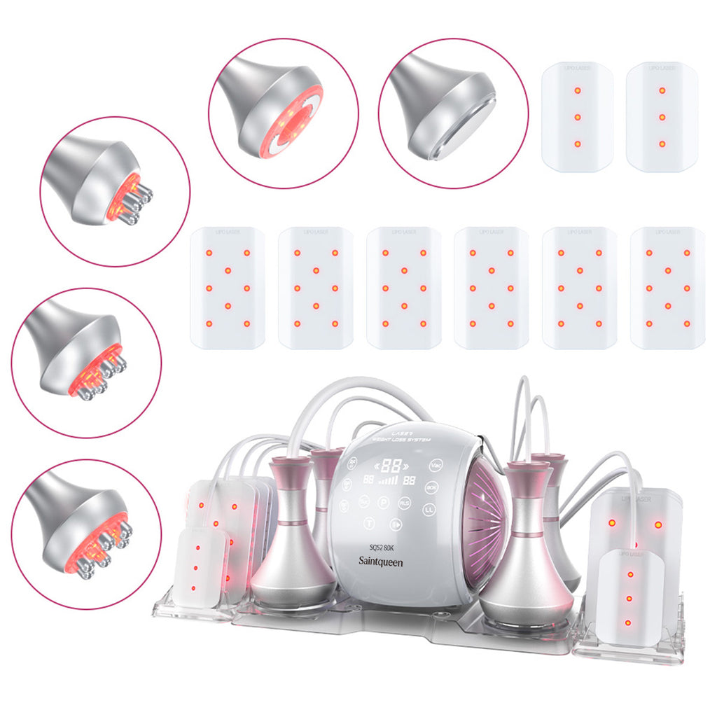 SQ52 Pro 6'sı 1 Arada 80K Kavitasyon ve RF Cihazı – Lipo Lazer Pedli