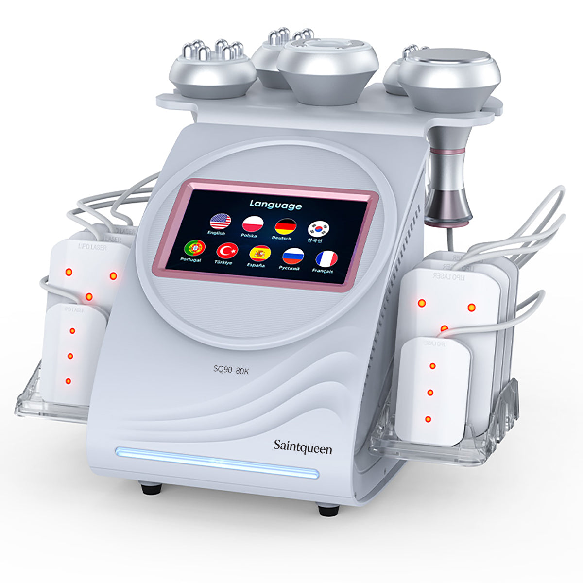 SQ90C Pro 6'sı 1 Arada 80K Ultrasonik Kavitasyon ve RF Cihazı – Lazer Pedli