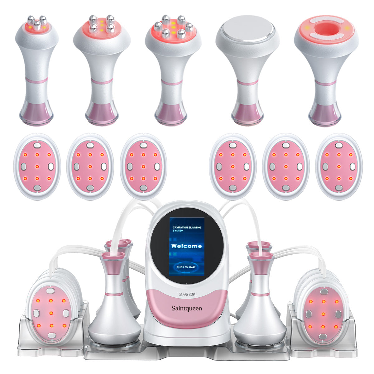 SQ96 Pro Oval Lazer Pedli 6'sı 1 Arada 80K Kavitasyon Makinesi