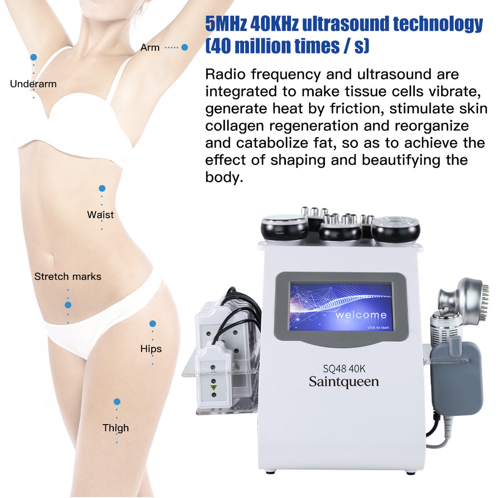 SQ48 Plus Lazer Pedli 9'u 1 arada 40K Ultrasonik Kavitasyon ve RF Makinesi